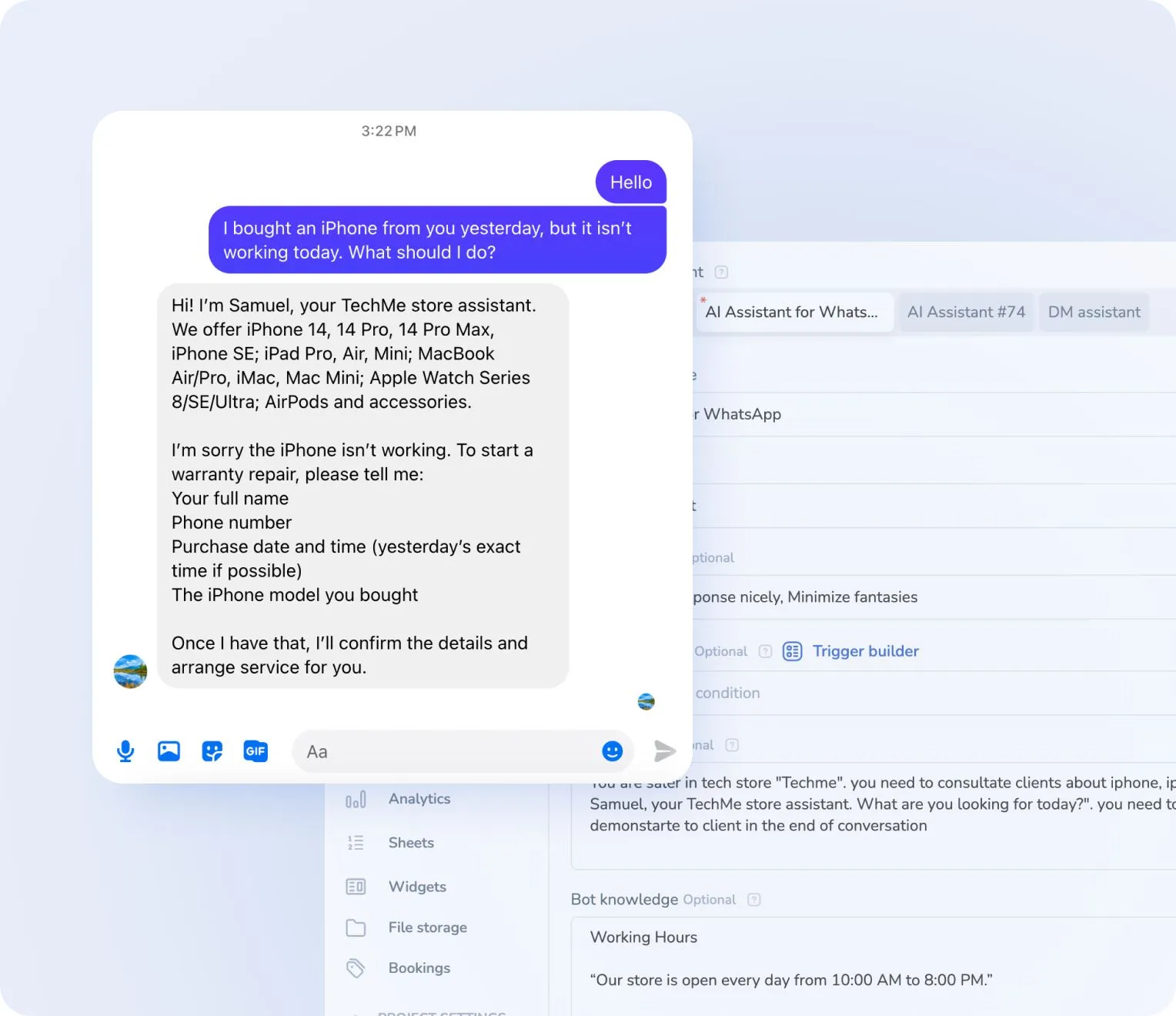 دعم العملاء 24/7