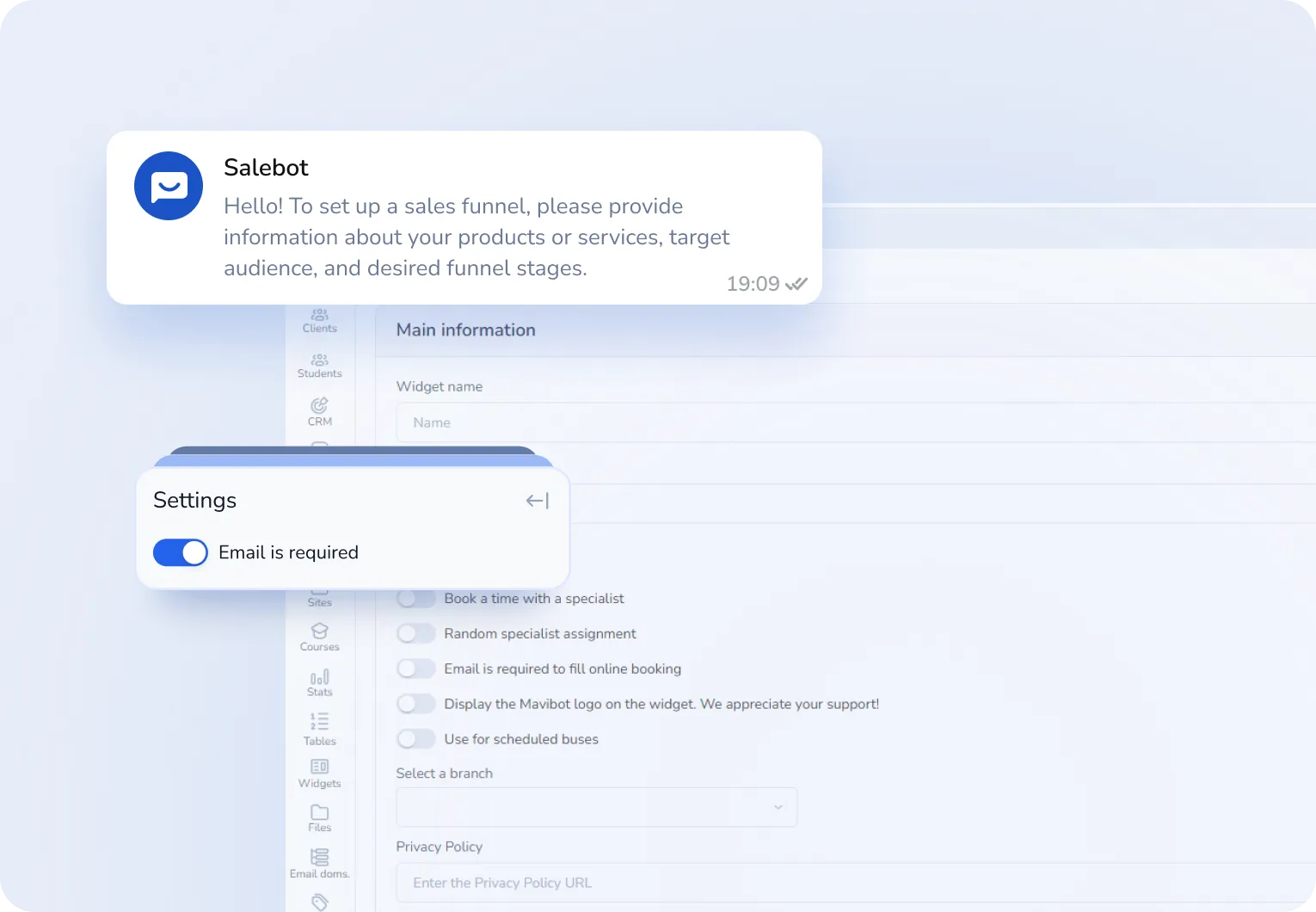 Lembretes e notificações
