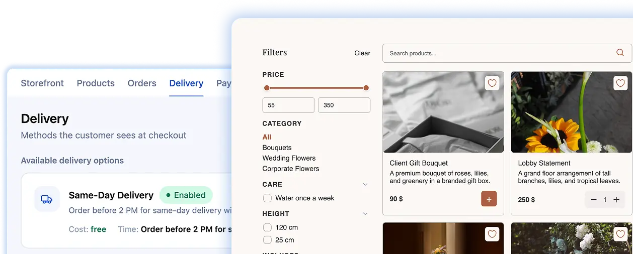 Promo pages in online shop