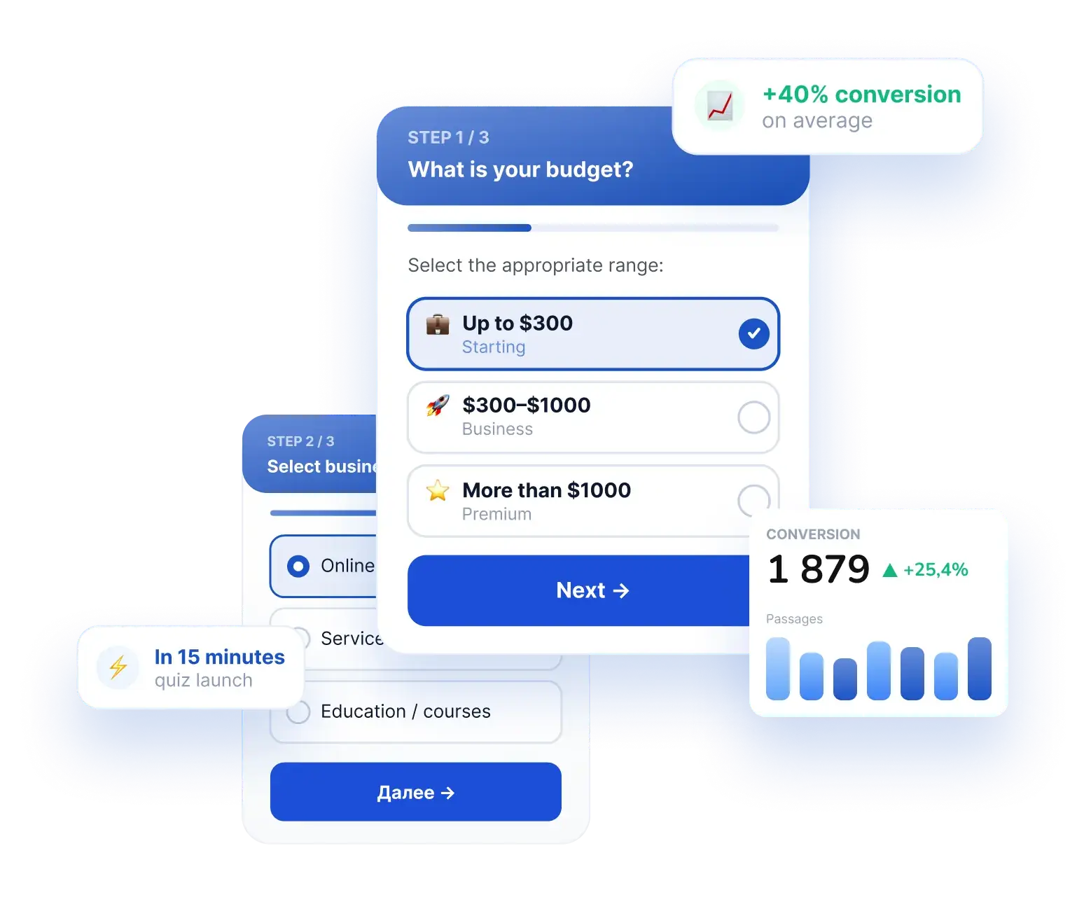 Quiz bot interface