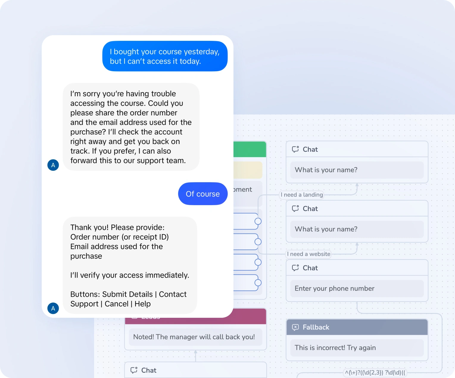 Customer support
